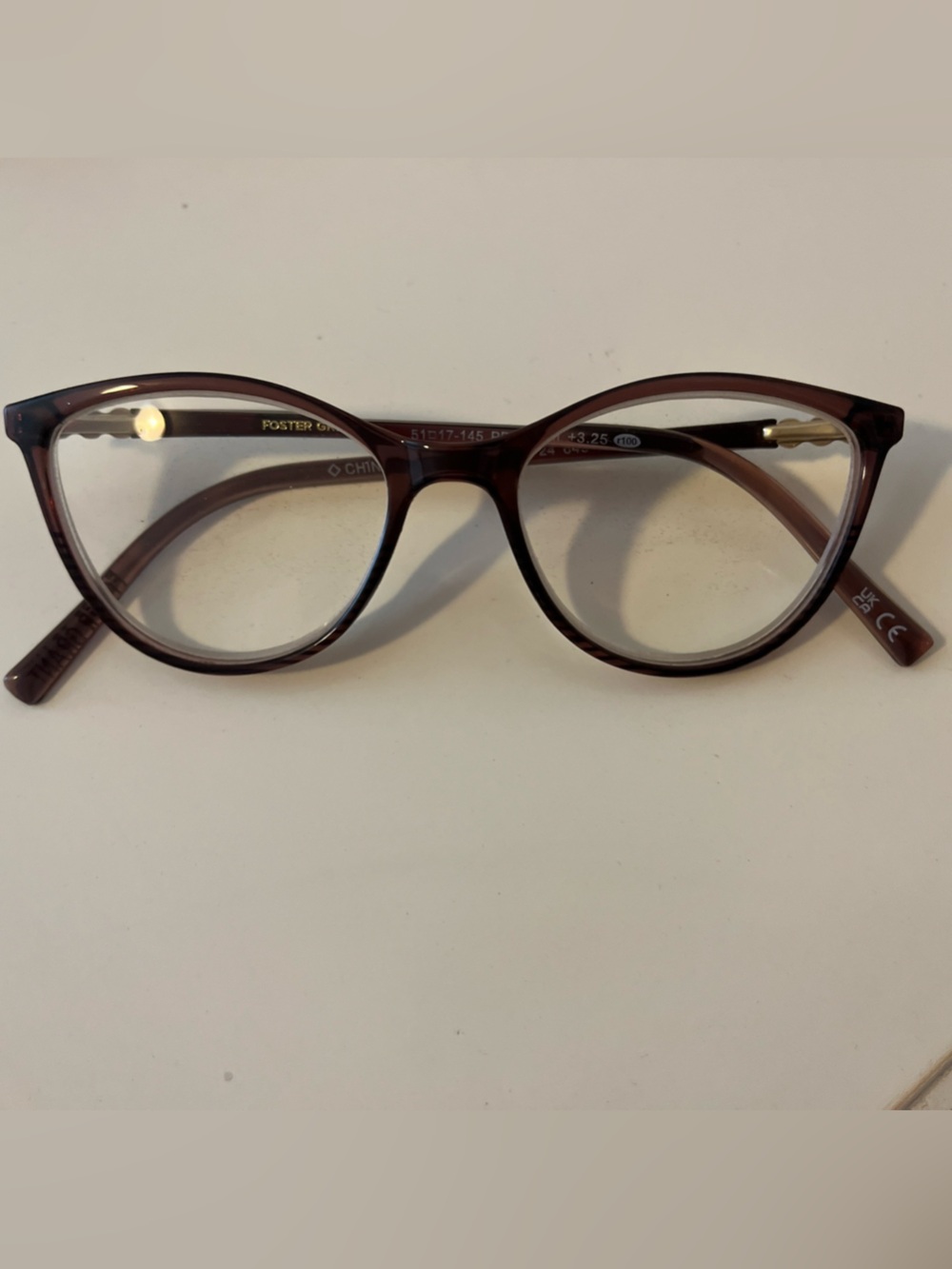 Brown Tortoiseshell Round Cat eye Reading  Eyeglass  51-17-145 +3.25